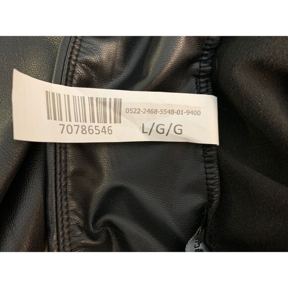 Streetwear Society Women size L Black High Waist Pull On Faux Leather Pants - Picture 5 of 9